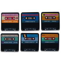 Kit 6 Porta Copos Retrô Fita Cassete K7 Oficial Geek Vip Kit 6 Porta Copos Retrô Fita Cassete K7 Oficial Geek Vip