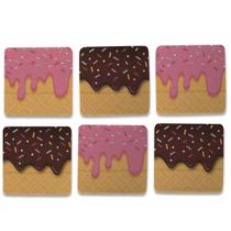 Kit 6 Porta Copos Sorvete Cozinha Criativa Kit 6 Porta Copos Sorvete Cozinha Criativa