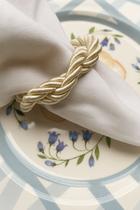 Kit 6 Porta Guardanapo Argola com Cordão Perolado Luxo Kit 6 Porta Guardanapo Argola com Cordão Perolado Luxo