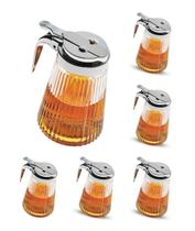 Kit 6 Porta Mel De Vidro 235ml C/Dosador Econômico Panquecas Kit 6 Porta Mel De Vidro 235ml C/Dosador Econômico Panquecas