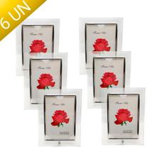 Kit 6 Porta Retrato 10x15 Vidro Transparente Fotos Decoração