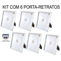 Kit 6 Porta Retrato Madeira 15x20 Quadro de Fotos Decoração