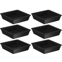 Kit 6 Porta Shoyu 50ml Molheira Sushi Preta Pote Quadrado Nozoki Uno Coza Plástico Kit 6 Porta Shoyu 50ml Molheira Sushi Preta Pote Quadrado Nozoki Uno Coza Plástico