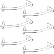 Kit 6 Porta Taças 30cm Curvos Cromado Duller Suporte Organizador Armário