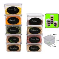 Kit 6 Porta Temperos Potes Acrílico - ML