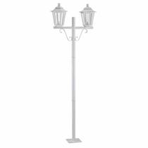 Kit 6 Postes Luminária Branco Tubo Alumínio Jardim 1,61m E27 Termoplástico Lente Transparente Dital Kit 6 Postes Luminária Branco Tubo Alumínio Jardim 1,61m E27 Termoplástico Lente Transparente Dital