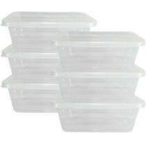 Kit 6 Pote 1000ml Marmita Reutilizavel Microondas Geladeira Freezer Refeições Kit 6 Pote 1000ml Marmita Reutilizavel Microondas Geladeira Freezer Refeições