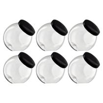 Kit 6 Pote Baleiro Grande 3lt Tampa Branca Porta Mantimentos