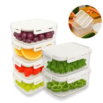 Kit 6 Pote Com Escorredor Porta Frios Queijo Presunto Frutas Tampa Com Trava Marmita Reutilizável Bpa Free Kit 6 Pote Com Escorredor Porta Frios Queijo Presunto Frutas Tampa Com Trava Marmita Reutilizável Bpa Free