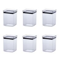 Kit 6 Pote Hermético Lumini Quadrado Empilhável 1,000 ML 1162 Paramount Kit 6 Pote Hermético Lumini Quadrado Empilhável 1,000 ML 1162 Paramount