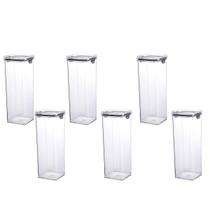 Kit 6 Pote Hermético P/ Alimentos Multiuso C/ Travas 2L