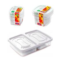 Kit 6 pote mantimentos alimentos comida frutas marmita fitness vasilha geladeira freezer porta frios