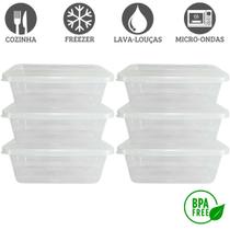 Kit 6 Pote Organizador de Alimentos 1500ml Frutas Legumes Marmita Refeição