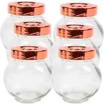 Kit 6 Potes 180ml Vidro Potinho Porta Temperos e Condimentos Top de Linha!