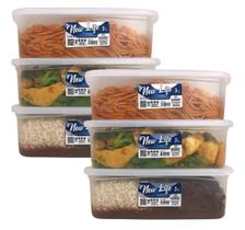 Kit 6 Potes 3 Litros Para Marmita Plástico Reforçado