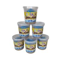 Kit 6 Potes Areia Magica Cor Natural 200g Acrilex Art Kids