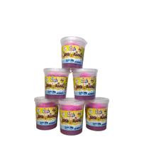Kit 6 Potes Areia Magica Cor Roxo 200g Acrilex Art Kids