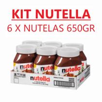 Kit 6 Potes Creme De Avelã Com Cacau 650g Nutella