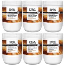 Kit 6 Potes Creme De Massagem Corporal Dagua Natural Cafeína 7 Ativos 650g Redução de Medidas e Celulite