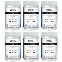Kit 6 Potes Creme De Massagem Corporal Hidratante Dagua Natural Neutro 1kg Sem Perfume