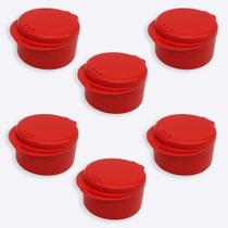 Kit 6 Potes de Plástico com Tampa para Doces e Lembrancinhas