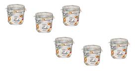 Kit 6 Potes de Vidro Hermético Original FIDO Terrina 350 ml Ø 98,4 mm Multiuso