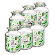 Kit 6 Potes de Vidro Hermético Original FIDO Terrina 5000 ml Ø 17,5 mm Multiuso Kit 6 Potes de Vidro Hermético Original FIDO Terrina 5000 ml Ø 17,5 mm Multiuso