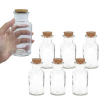 Kit 6 Potes Garrafas Garrafinhas De Vidro Com Rolha 300ml