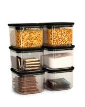 Kit 6 Potes Geladeira Freezer Microondas Hermético Acrílico Kit 6 Potes Geladeira Freezer Microondas Hermético Acrílico