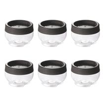 Kit 6 Potes Gire e Trave Organizadores Empilháveis com Rosca 155ml Plasútil para Temperos objetos Kit 6 Potes Gire e Trave Organizadores Empilháveis com Rosca 155ml Plasútil para Temperos objetos
