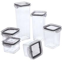 Kit 6 Potes Hermético 4 Tamanho Armazenar Alimento Organizar