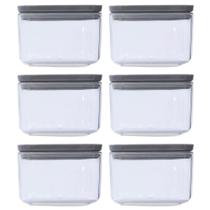 Kit 6 Potes Herméticos 500ml Plasvale Plástico Porta Mantimentos Chumbo Pequenos Kit 6 Potes Herméticos 500ml Plasvale Plástico Porta Mantimentos Chumbo Pequenos
