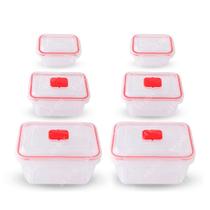 Kit 6 Potes Herméticos Condimentos Castanhas Temperos