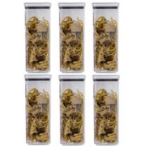 Kit 6 Potes Herméticos Lumini Quadr. 2,200ML 1163 Paramount Kit 6 Potes Herméticos Lumini Quadr. 2,200ML 1163 Paramount