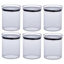 Kit 6 Potes Herméticos Lumini Redondo Com Tampa 1,000 ML 1165 Paramount
