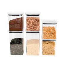 Kit 6 Potes Hermeticos Mantimentos Empilhavel Utilidades Quadrado Kit 6 Potes Hermeticos Mantimentos Empilhavel Utilidades Quadrado