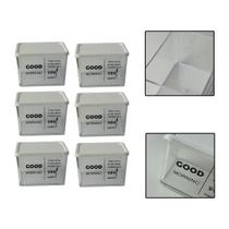 Kit 6 Potes Herméticos Organizadores Alimentos Sabão 370ml