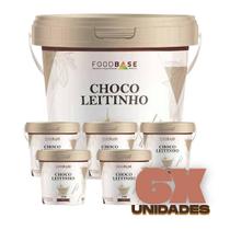 Kit 6 potes - mescla chocoleitinho com leite ninho foodbase