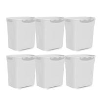 Kit 6 Potes Multiuso Tampa Hermética Container Alto 2,8lt