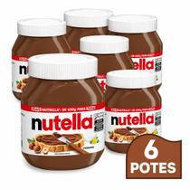 Kit 6 Potes Nutella 700g Creme de Avelã Original Cremoso com Sabor Irresistível