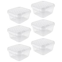Kit 6 Potes Organizadores De Alimentos 800ml Com Fechamento Reforçado E Alta Durabilidade Kit 6 Potes Organizadores De Alimentos 800ml Com Fechamento Reforçado E Alta Durabilidade