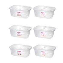 Kit 6 Potes P/Alimentos Organizador 3,2L Transparente-SANREMO