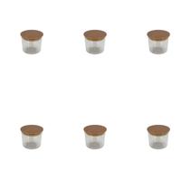 Kit 6 Potes Para Alimentos Com Tampa Hermético Acrilico 400 ML Potes Para Especiarias Kit 6 Potes Para Alimentos Com Tampa Hermético Acrilico 400 ML Potes Para Especiarias
