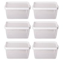 Kit 6 Potes Para Alimentos Retangular 13,5x9x9,7 Cm 810 ML