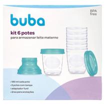 Kit 6 Potes Para Armazenar Leite Materno Buba Kit 6 Potes Para Armazenar Leite Materno Buba