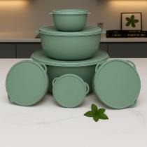 Kit 6 Potes Plastico Redondos Bowl Livre Bpa