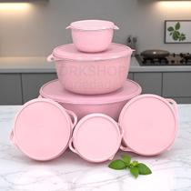 Kit 6 Potes Plastico Redondos Bowl Livre Bpa