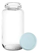 Kit 6 Potes Vidro Conserva 800Ml Palmito Mel + Tampa E Bran Kit 6 Potes Vidro Conserva 800Ml Palmito Mel + Tampa E Bran