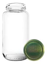 Kit 6 Potes Vidro Conserva 800Ml Palmito Mel + Tampa E Doura Kit 6 Potes Vidro Conserva 800Ml Palmito Mel + Tampa E Doura