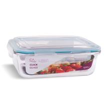 Kit 6 Potes Vidro Hermético Retangular 1520ml Grande